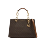 กระเป๋า MICHAEL KORS S24 Cynthia Medium Satchel - สี Brown/Acorn