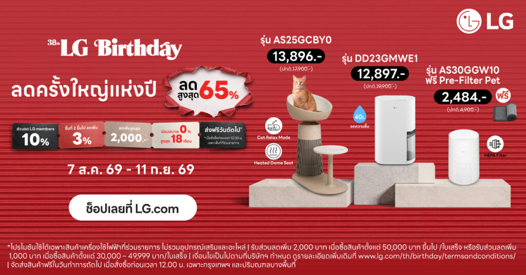 ส่วนลด LG Birthday Sale