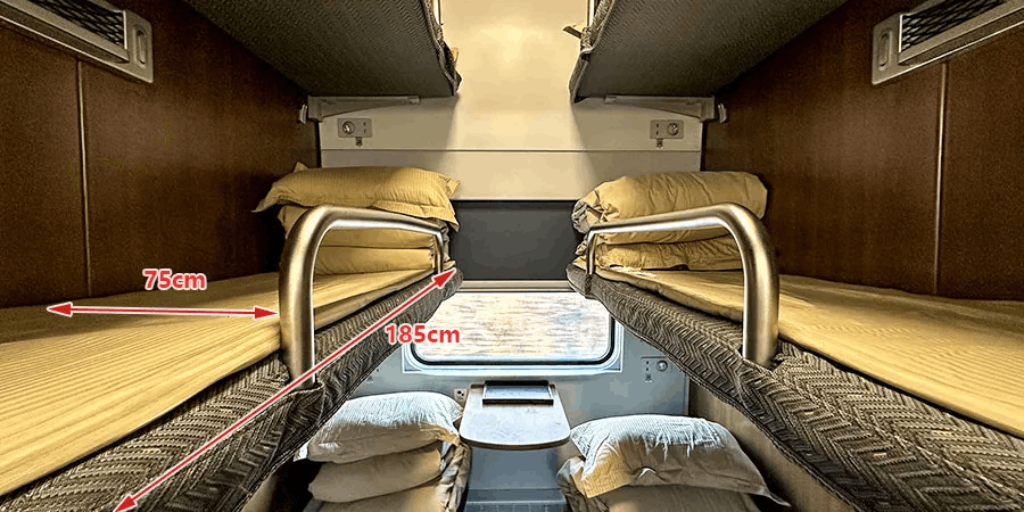 รถไฟความเร็วสูงจีน ตู้นอนชั้น 2 (Second Class / Hard Sleeper)