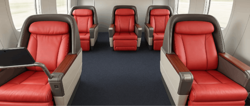รถไฟความเร็วสูงจีน ที่นั่งชั้นธุรกิจ  (Business Class)