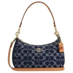 กระเป๋าสะพายไหล่ Coach Teri Shoulder Bag CAF82 (In Signature Denim Blue)