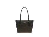 กระเป๋าโท้ท Coach Fiona Zip Tote Bag CBT18 (Walnut Wood Black)