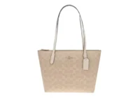 กระเป๋าโท้ท Coach Fiona Zip Tote Bag CBT18 (Sand Chalk White)
