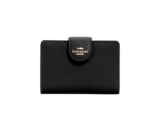 กระเป๋าสตางค์ Coach Medium Corner Zip Wallet 6390 (Black)