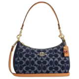 กระเป๋าสะพายไหล่ Coach Teri Shoulder Bag CAF82 (In Signature Denim Blue)