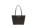 กระเป๋าโท้ท Coach Fiona Zip Tote Bag CBT18 (Walnut Wood Black)
