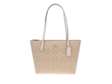กระเป๋าโท้ท Coach Fiona Zip Tote Bag CBT18 (Sand Chalk White)