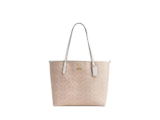 กระเป๋าโท้ท Coach City Tote Bag CV976 (Gold Chalk Glacier White)